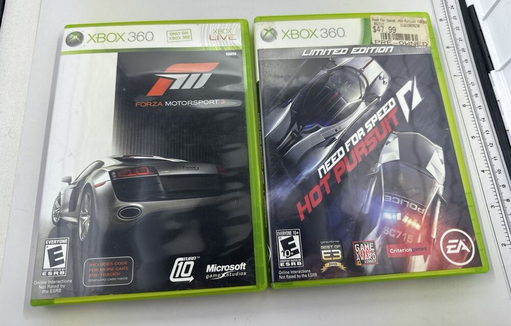 Xbox 360 2 Game Bundle Need For Speed Hot Pursuit Forza Motorsports 4 Tested